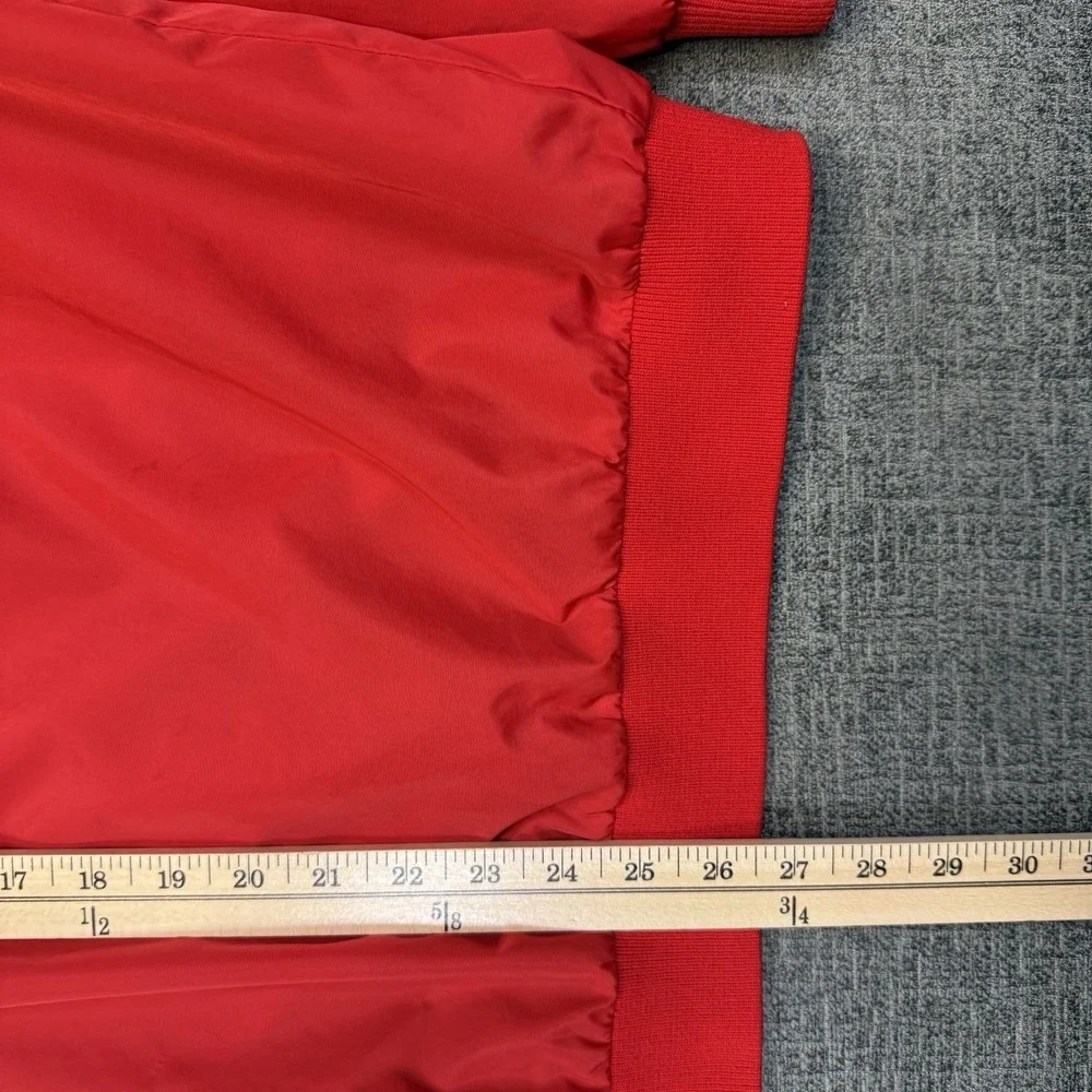 Vintage Eddie Bauer Jacket Men's Large Red Pullover Windbreaker Nylon Anorak 90s